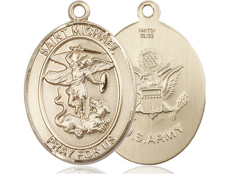 14kt Gold Filled Saint Michael Army Medal