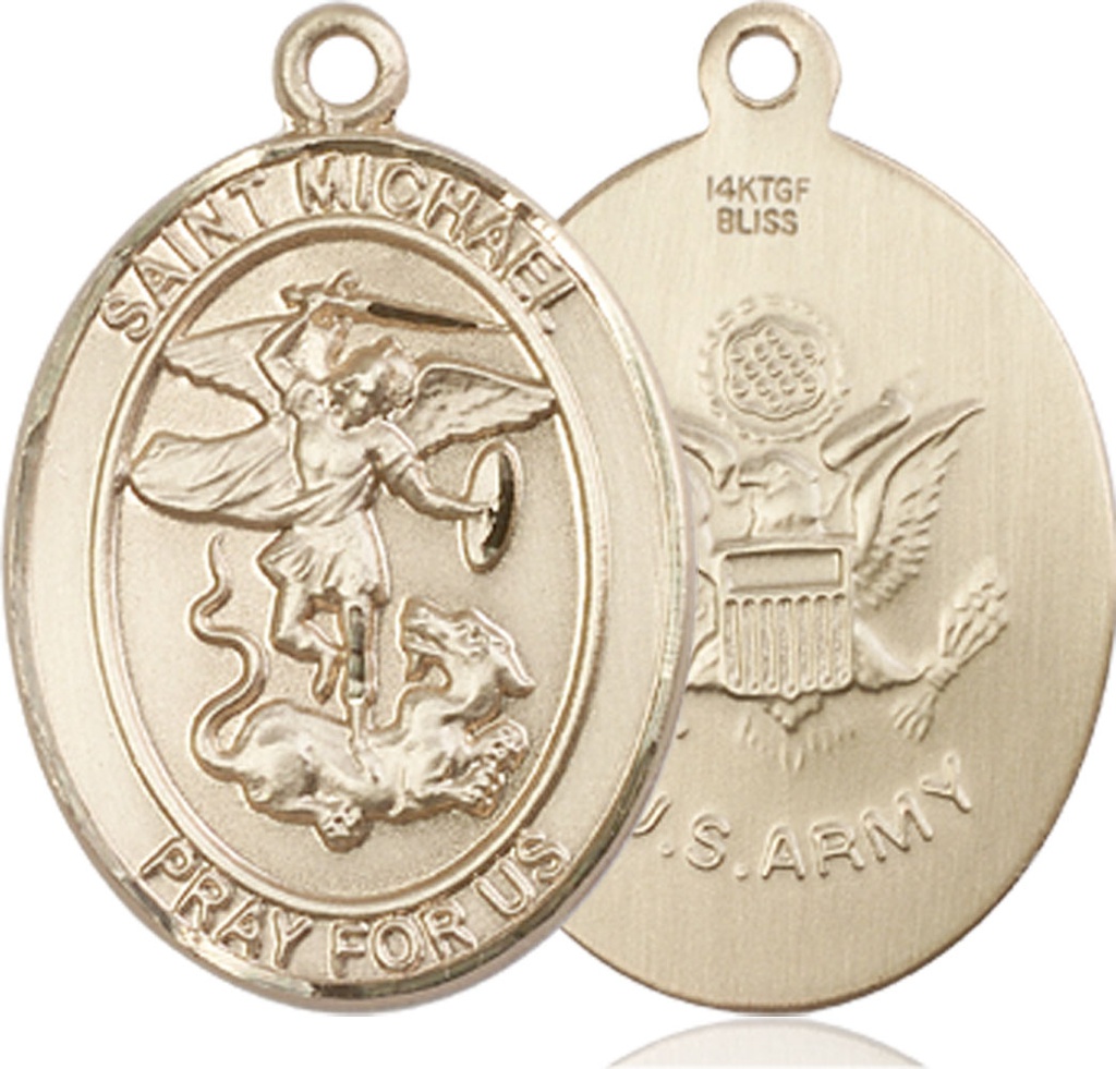 14kt Gold Filled Saint Michael Army Medal