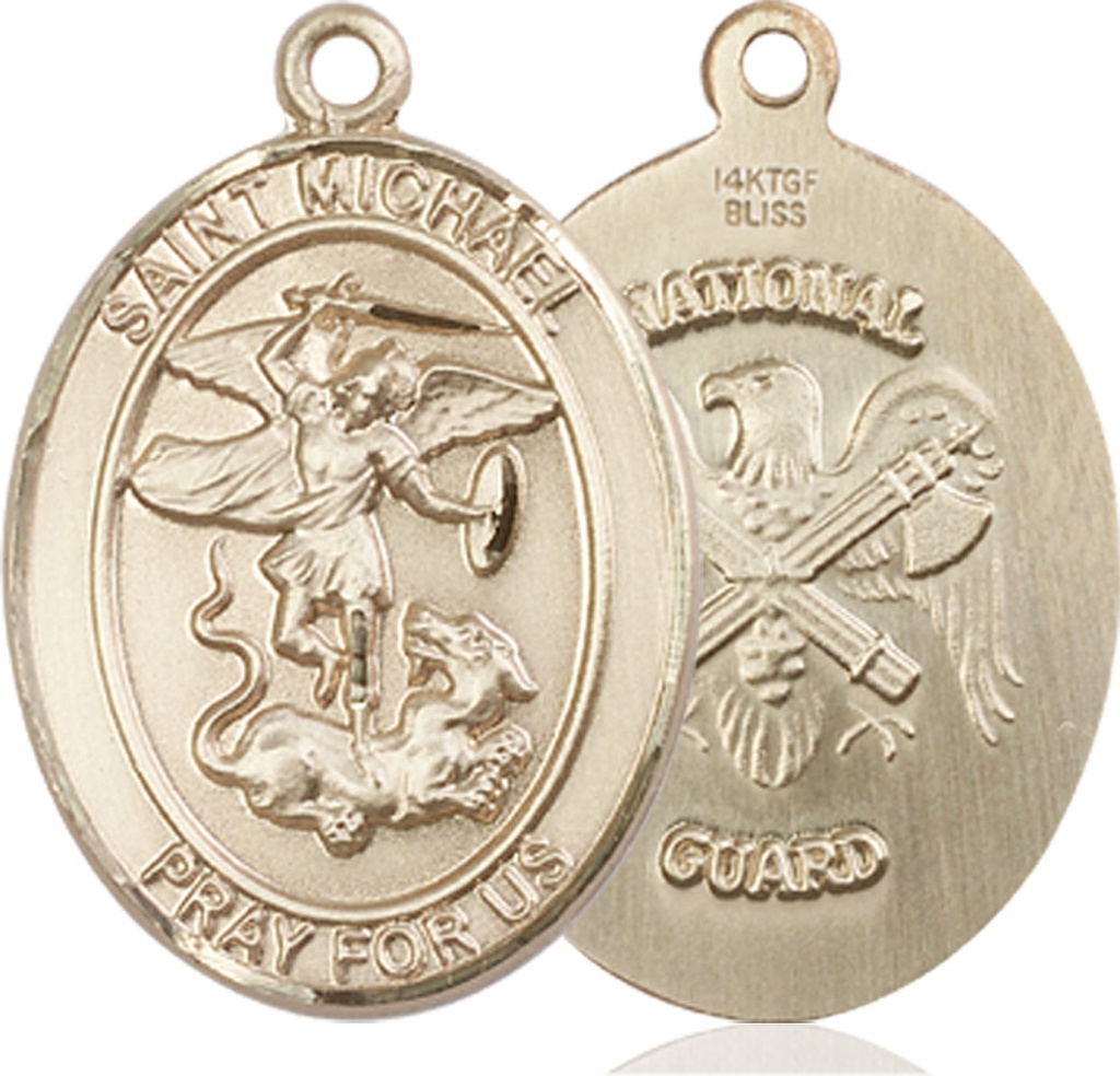 14kt Gold Filled Saint Michael National Guard Medal
