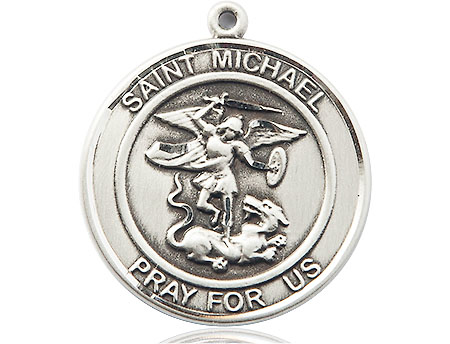 Sterling Silver Saint Michael the Archangel Medal