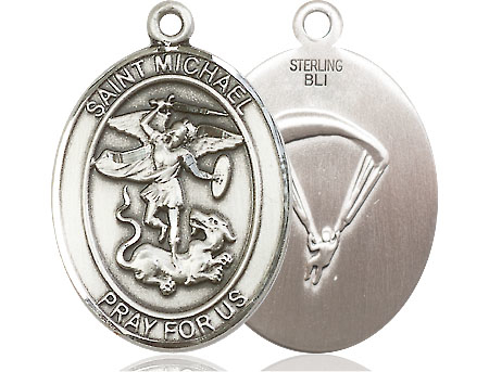 Sterling Silver Saint Michael Paratrooper Medal