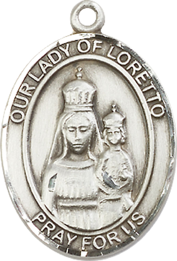 Sterling Silver Our Lady of Loretto Medal
