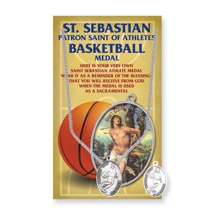 St. Sebastian Womens Basketball Medal &amp; Card
