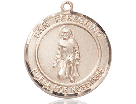 14kt Gold Filled San Peregrino Medal