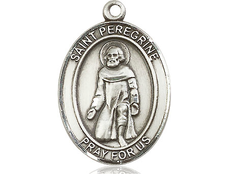 Sterling Silver Saint Peregrine Laziosi Medal