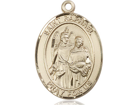 14kt Gold Filled Saint Raphael the Archangel Medal