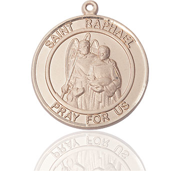 14kt Gold Filled Saint Raphael the Archangel Medal