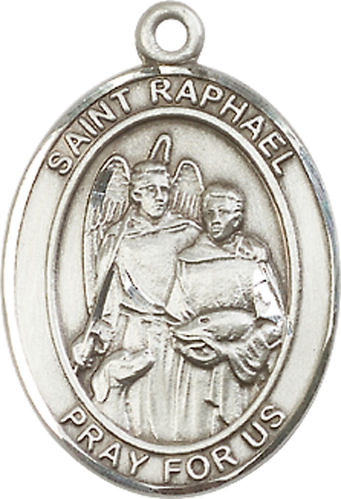 Sterling Silver Saint Raphael the Archangel Medal