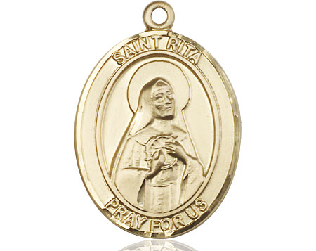 14kt Gold Filled Saint Rita of Cascia Medal