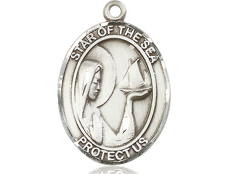 Sterling Silver Our Lady Star of the Sea Medal