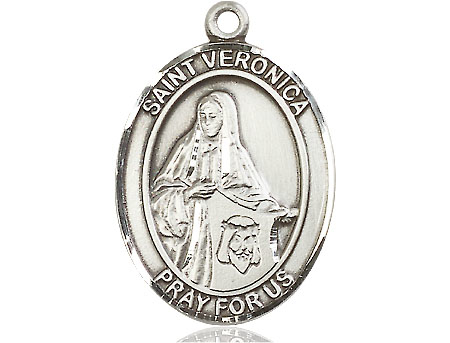 Sterling Silver Saint Veronica Medal