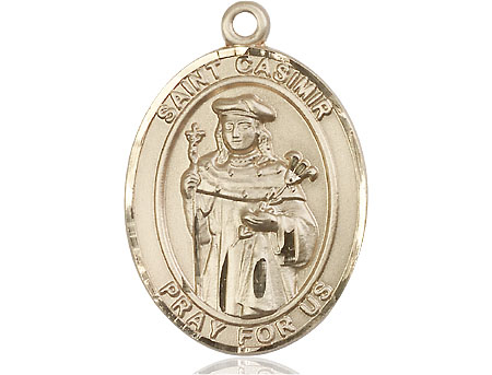 14kt Gold Filled Saint Casimir of Poland Medal