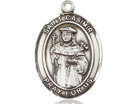 Sterling Silver Saint Casimir of Poland Medal