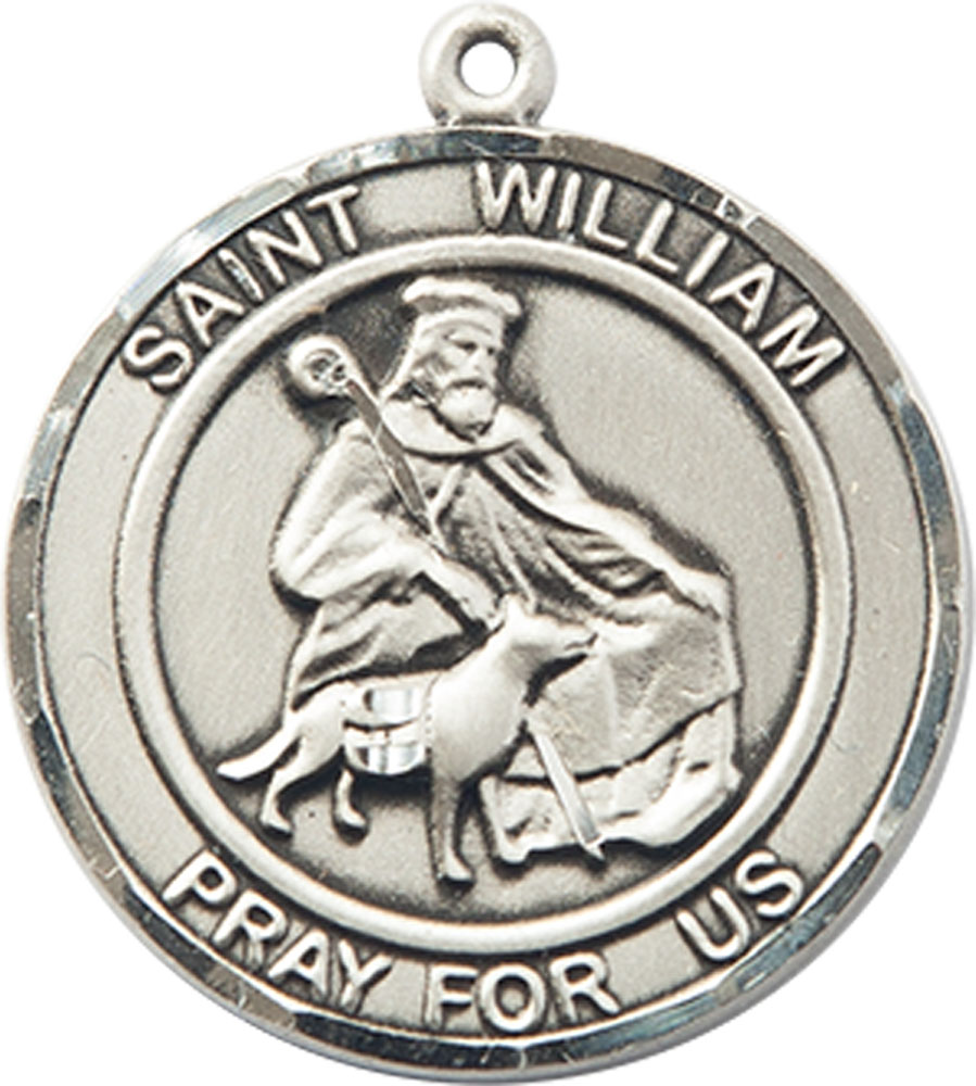 Sterling Silver Saint William of Rochester Medal