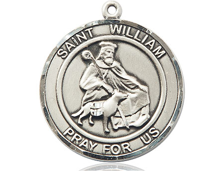 Sterling Silver Saint William of Rochester Medal