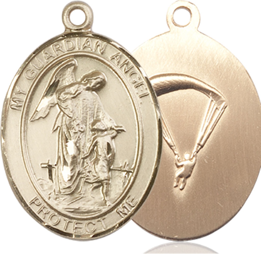 14kt Gold Filled Guardian Angel Paratrooper Medal
