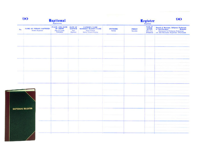 Baptismal Register, 1000 Entries