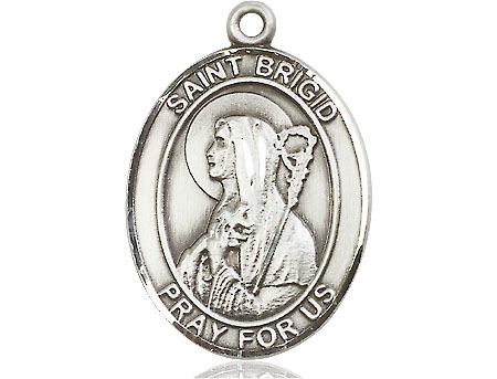 Sterling Silver Saint Brigid of Ireland Medal