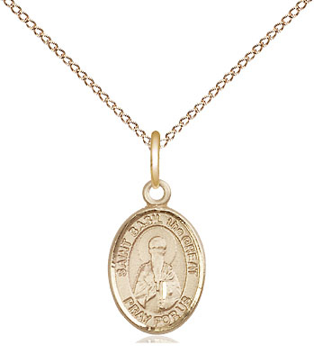 14kt Gold Filled Saint Basil the Great Pendant on a 18 inch Gold Filled Light Curb chain