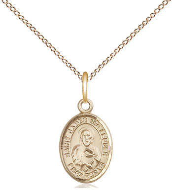 14kt Gold Filled Saint James the Lesser Pendant on a 18 inch Gold Filled Light Curb chain