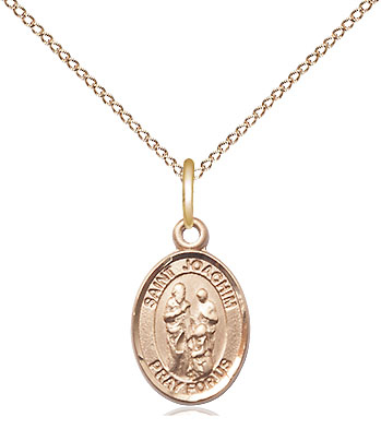 14kt Gold Filled Saint Joachim Pendant on a 18 inch Gold Filled Light Curb chain