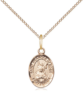 14kt Gold Filled Saint Frances of Rome Pendant on a 18 inch Gold Filled Light Curb chain