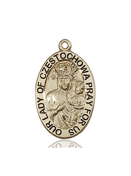 14kt Gold Our Lady of Czestochowa Medal