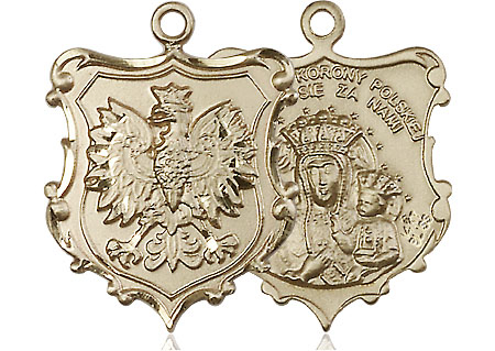 14kt Gold Our Lady of Czestochowa Medal