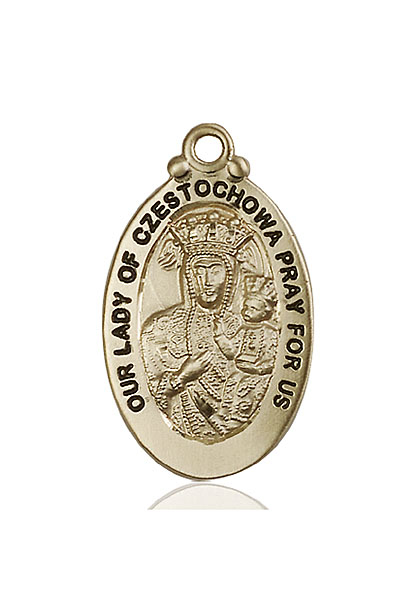 14kt Gold Our Lady of Czestochowa Medal