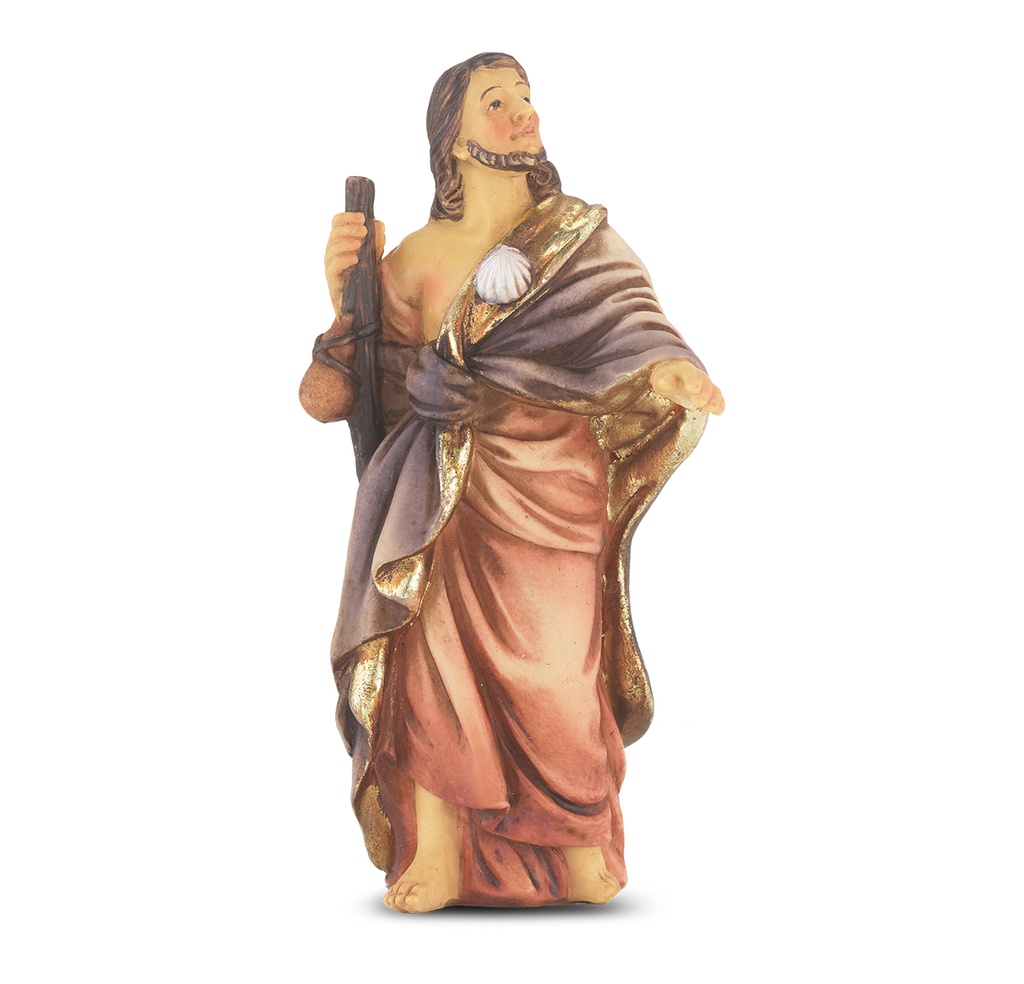 4" Cold Cast Resin Hand Painted Statue of St James The Greater
