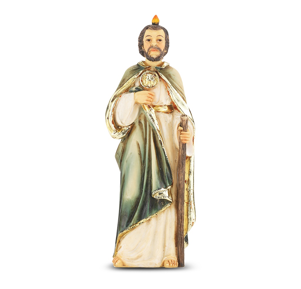 4&quot; Cold Cast Resin Hand Painted Statue of St. Jude