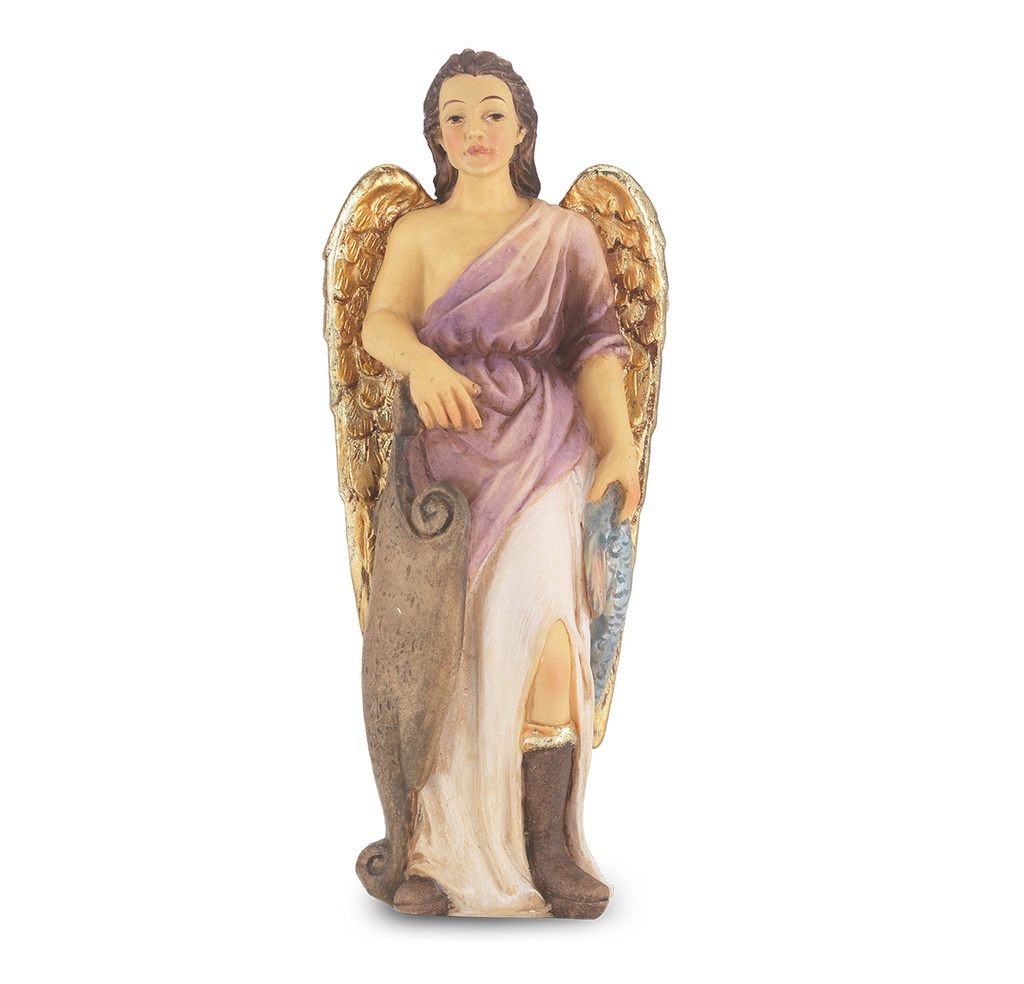 4" Cold Cast Resin Hand Painted Statue of St Raphael