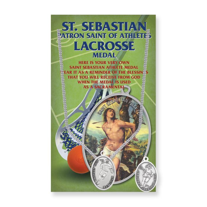 St. Sebastian LaCrosse Medal &amp; Card