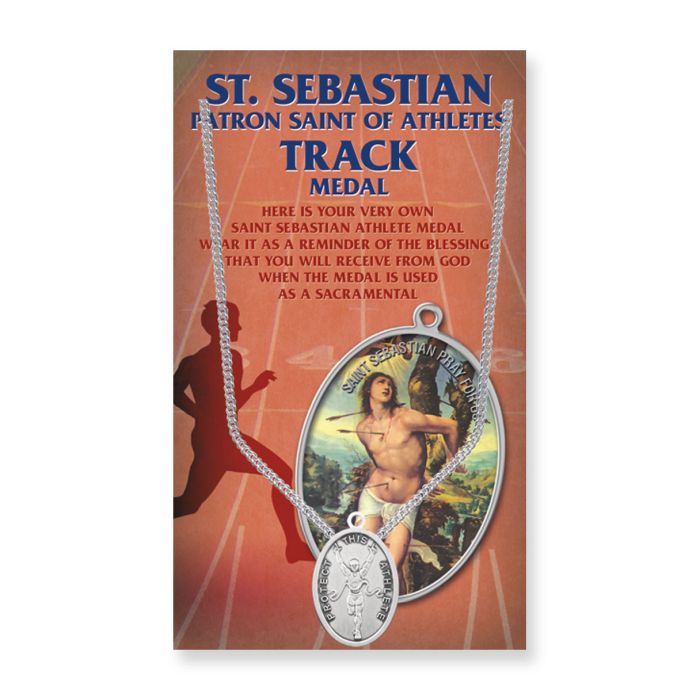 St. Sebastian Womens Track Medal &amp; Card