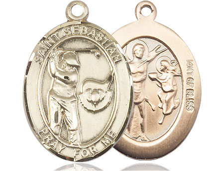 14kt Gold Filled Saint Sebastian Golf Medal