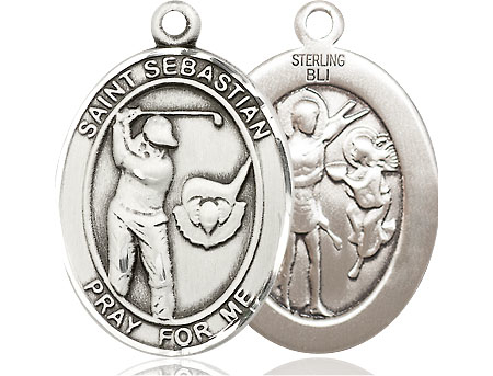 Sterling Silver Saint Sebastian Golf Medal