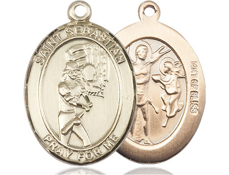 14kt Gold Filled Saint Sebastian Softball Medal