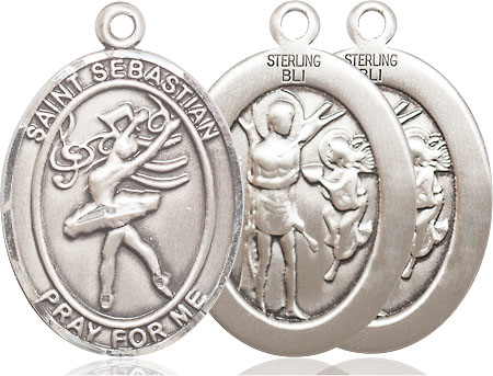 Sterling Silver Saint Sebastian Dance Medal