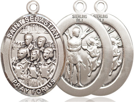 Sterling Silver Saint Sebastian Choir Medal