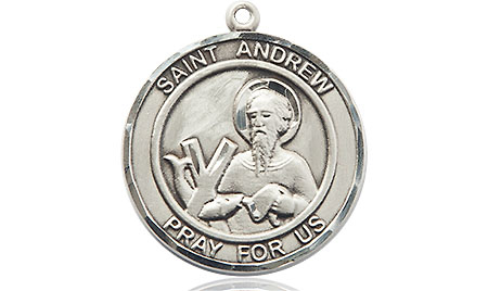 Sterling Silver Saint Andrew the Apostle Medal