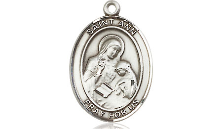 Sterling Silver Saint Ann Medal - With Box