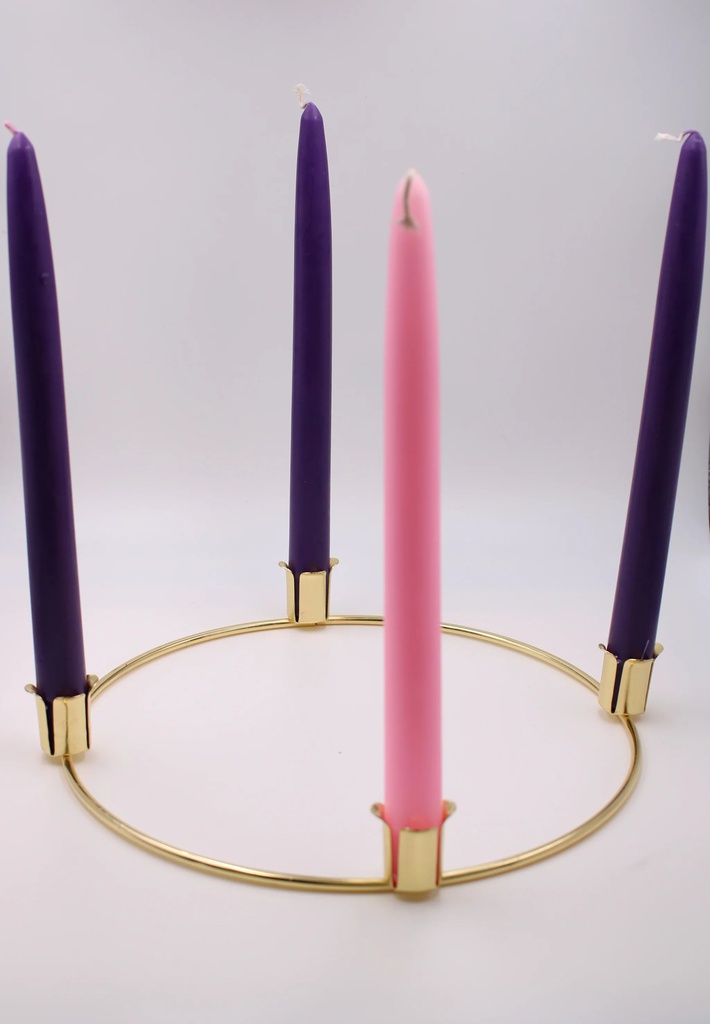 Advent Ring Gold Plated 10&quot; No Candles - Christmas