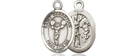 Sterling Silver Saint Sebastian Cheerleading Medal