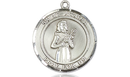 Sterling Silver Saint Agatha Medal
