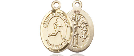 14kt Gold Filled Saint Sebastian Track and Field Medal