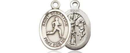 Sterling Silver Saint Sebastian Track and Field Medal