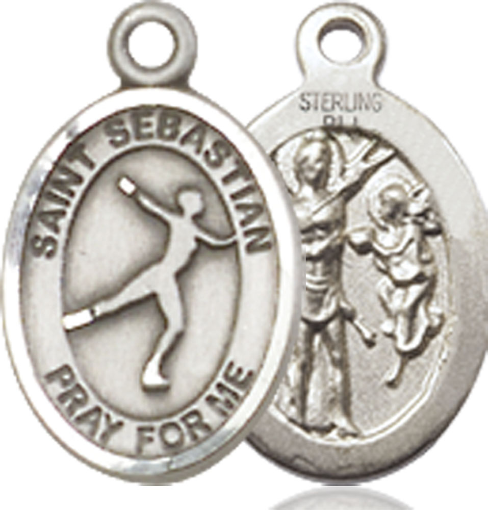 Sterling Silver Saint Sebastian Figure Skating Medal
