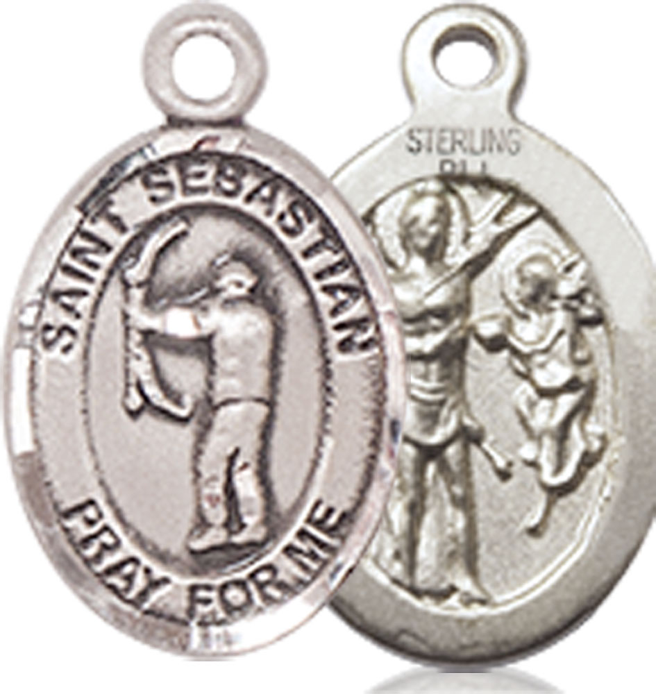 Sterling Silver Saint Sebastian Archery Medal