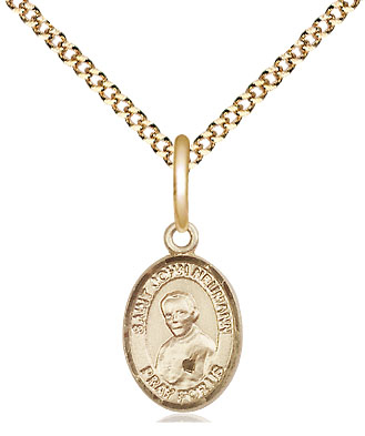 14kt Gold Filled Saint John Neumann Pendant on a 18 inch Gold Plate Light Curb chain