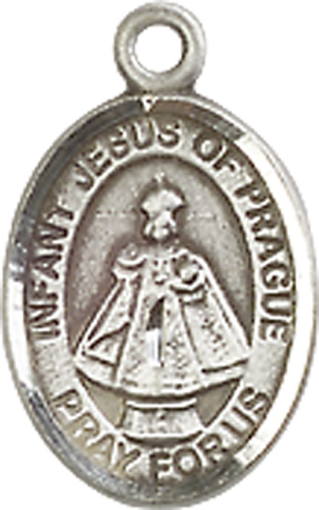 Sterling Silver Infant of Prague Medal